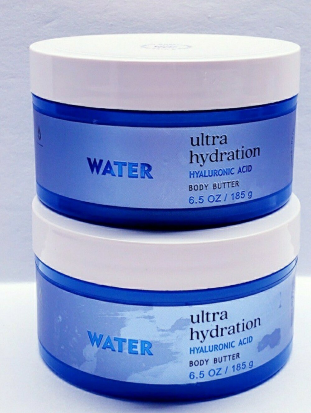 Bath & Body Works WATER Ultra Hydration W/ Hyaluronic Acid Body Butter, 6.5oz(2)